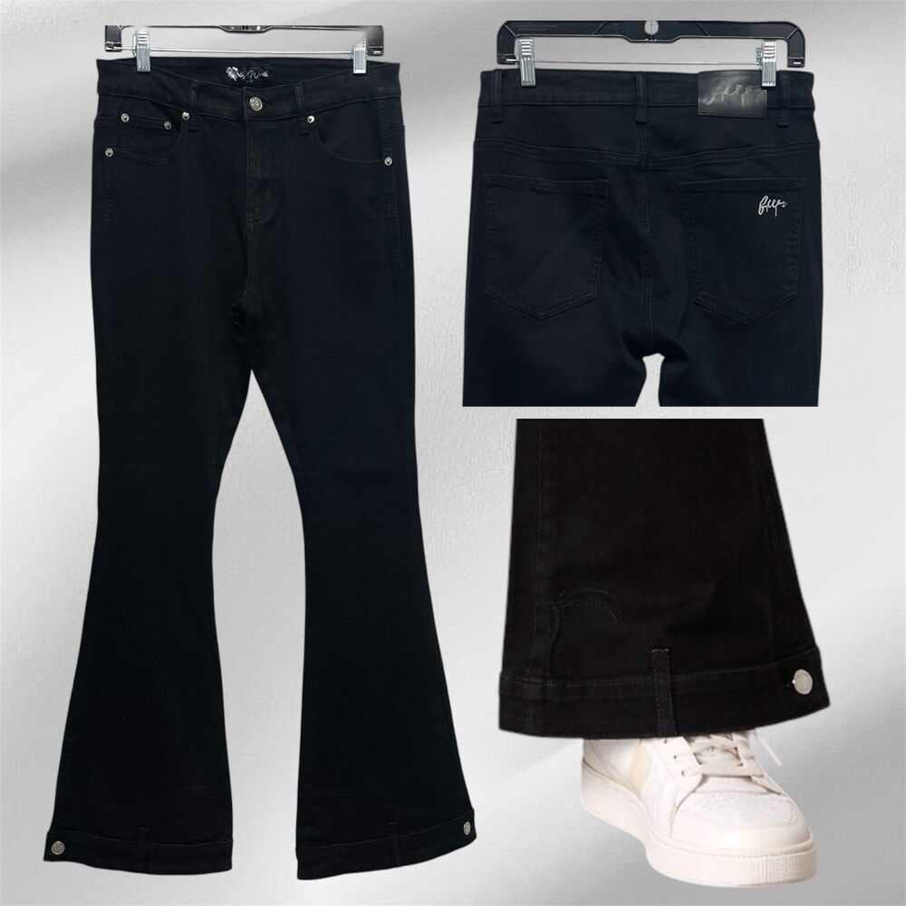 Filthy Wealth Men's W30 L32 Black Stretch Jeans